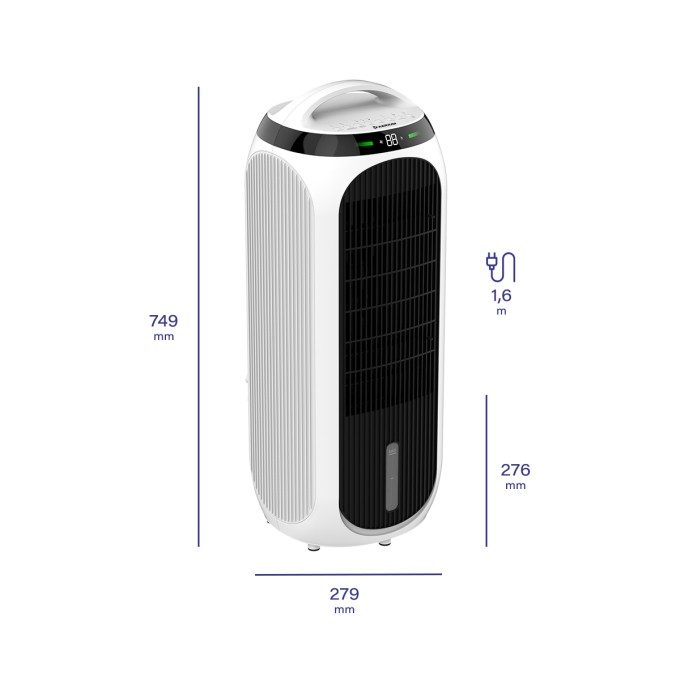 Ochladzovač vzduchu, čistička vzduchu, zvlhčovač a ventilátor AERIUM TotalCare 4in1 H13WIFI